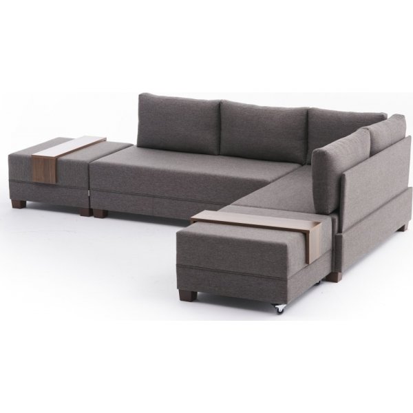 Ecksofa Fly - Braun