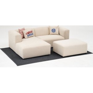 Linden Mini-Diwansofa links - Creme