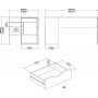 Function Plus Schreibtisch 145,1 x 81 x 76,8 cm - Walnuss