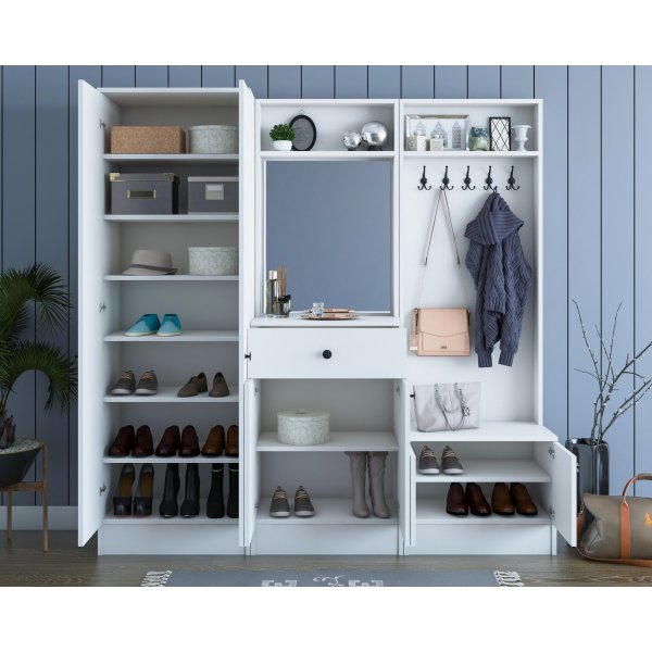 Mendy Flurmöbel 180 cm - Weiß Mendy Flurmöbel 180 cm - Weiß