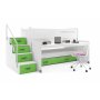 Etagenbett Max mit Zustellbett und ausziehbarem Schreibtisch 80 x 200 cm - Beliebige Farbe