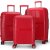 Roter Oslo-Koffer mit Codeschloss, 3er-Set Kabinentaschen