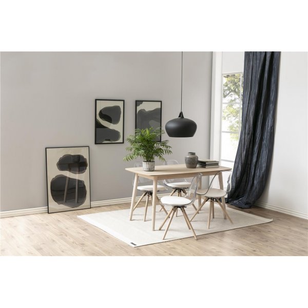 Nagano Esstisch 150 cm - Wei� pigmentierte Eiche