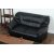 Dominic 2-Sitzer-Sofa aus schwarzem Kunstleder + Fleckentferner fr Mbel