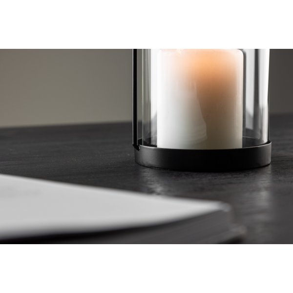 Flora Laterne 11 cm - Schwarz