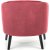 Aric-Sessel aus weinrotem Samt + Mbelpflegeset fr Textilien