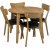 Amino-Stuhl aus gelter Eiche / schwarzem ko-Leder + Mbelpflegeset fr Textilien