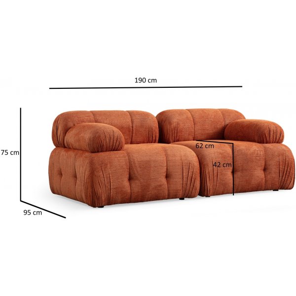 Petite 2-Sitzer-Sofa - Orange Petite 2-Sitzer-Sofa - Orange