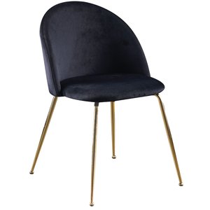 Giovani Velvet Stuhl - schwarz / Messing + Fleckentferner für Möbel