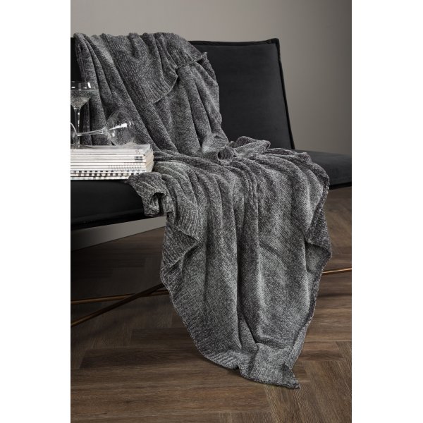 Nemy Plaid 130x170 cm - Dunkelgrau Nemy Plaid 130x170 cm - Dunkelgrau