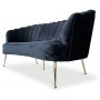 Snckan 3-Sitzer Sofa - Schwarzer Samt / Messing