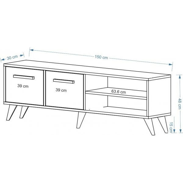 Noyan Medienbank - Weiß/Anthrazit Noyan Medienbank - Weiß/Anthrazit