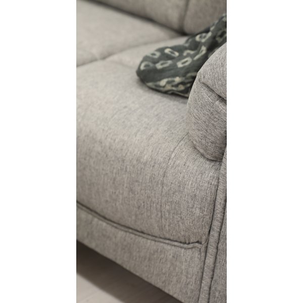 Ecksofa Peking - Grau + Fleckentferner fr Mbel