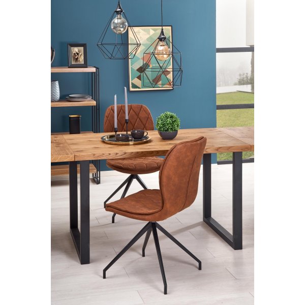 Apollo Esstisch 126-206 cm - Eiche/schwarz Apollo Esstisch 126-206 cm - Eiche/schwarz