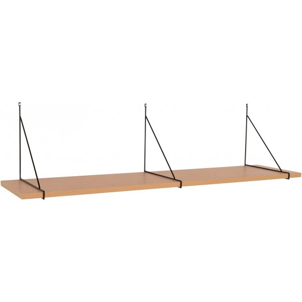 Chiba Wandregal 120 cm - Natur/Schwarz