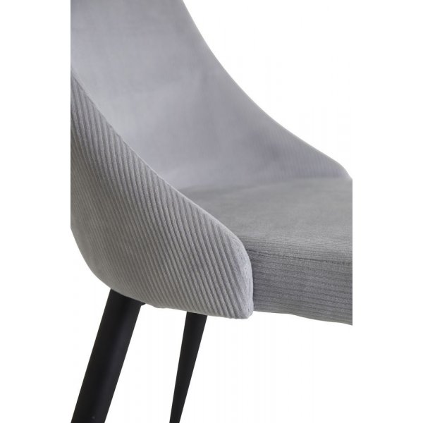 Esszimmerstuhl Laila - Schwarz / Hellgrau Manchester Esszimmerstuhl Laila - Schwarz / Hellgrau Manchester