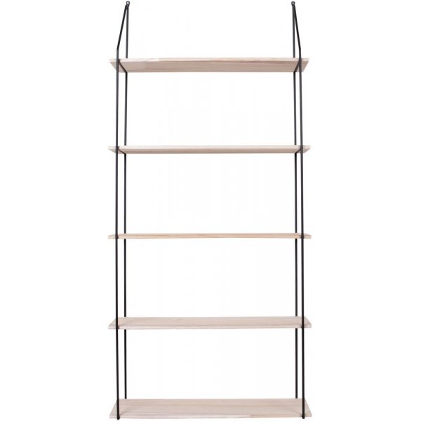 Eindhoven Wandregal - Schwarz/Furnier