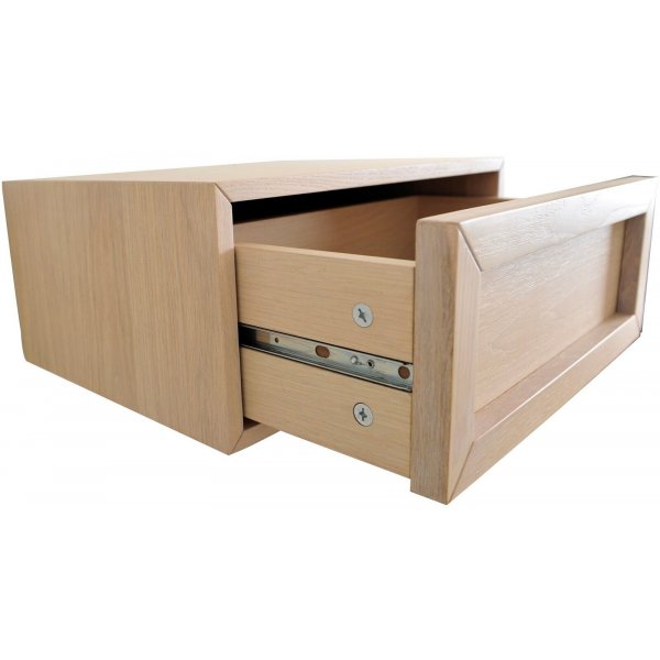 Isak Wand-Nachttisch - wei pigmentiertes Eichenfurnier