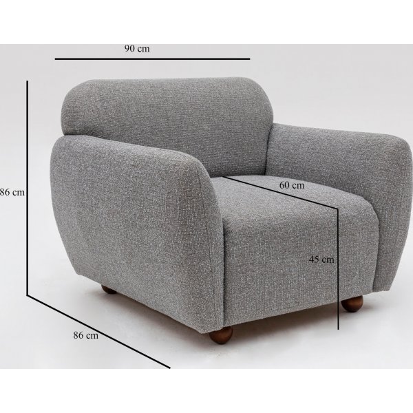 Eddy Sessel - Hellgrau Eddy Sessel - Hellgrau