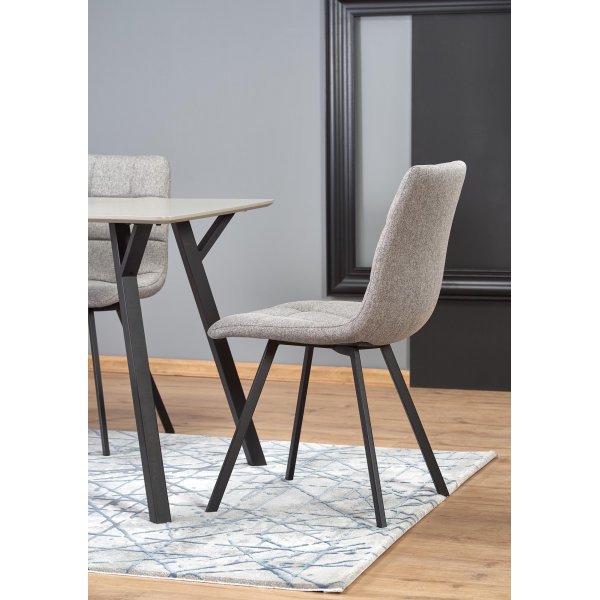 Valarauk Esstisch 140 cm - Hellgrau/Schwarz Valarauk Esstisch 140 cm - Hellgrau/Schwarz