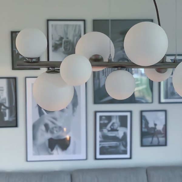 Molekyl Deckenleuchte - Zinn/weiß Molekyl Deckenleuchte - Zinn/weiß