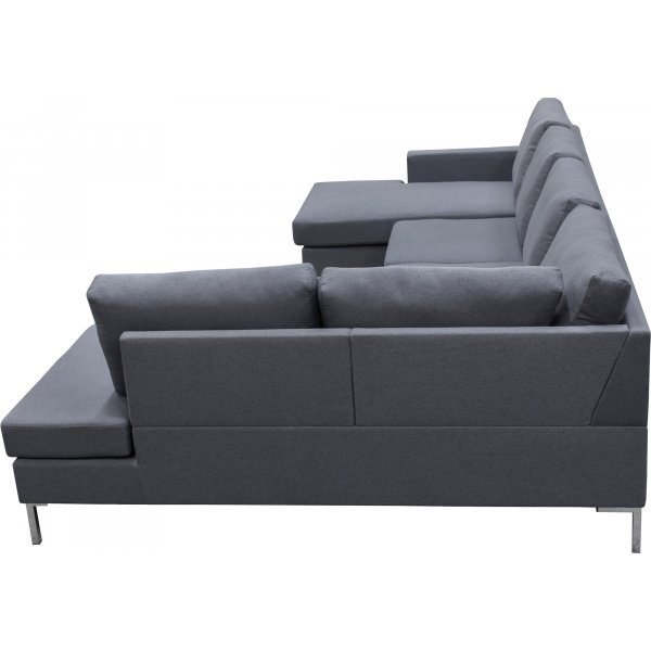 Nova U-Sofa Hellgrauer Stoff - Rechts