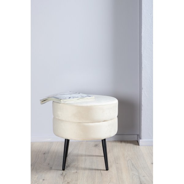 Pouf Mariana - Samt in Beige Pouf Mariana - Samt in Beige