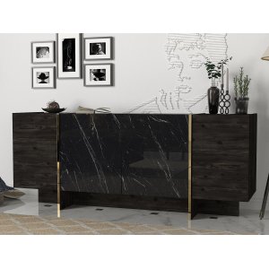 Veyron Sideboard - Schwarz/Gold