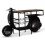 Klassische Vespa Bartheke 183 x 51 cm - Schwarz/Silber