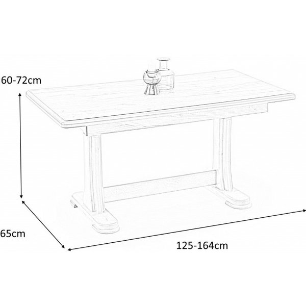 Seiteninsel-Couchtisch 125-164 cm - dunkler Walnuss Seiteninsel-Couchtisch 125-164 cm - dunkler Walnuss