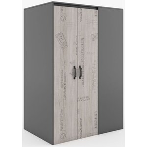 Deena Kleiderschrank - Graphit/eiche - Linksdrehend Deena Kleiderschrank - Graphit/eiche - Linksdrehend