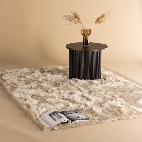 Katy Fold 230 x 160 cm - Beigefarbenes Kunstfell