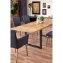 Sauber ausziehbarer Esstisch 90x160-250 cm - Eiche/Schwarz
