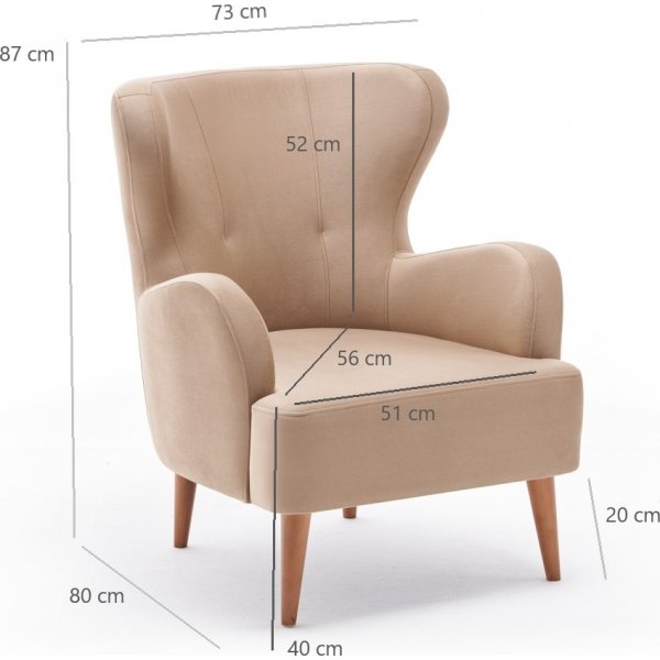 Sessel Karina - Cremeweiß Sessel Karina - Cremeweiß