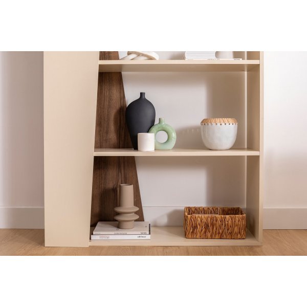 Clark B�cherregal - Walnuss/Beige