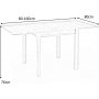 Yaritza ausziehbarer Esstisch 80-160 cm - Wei/Erle