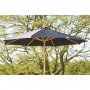 Austin Sonnenschirm 300 cm - Schwarz / Holz