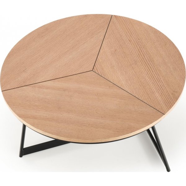 Polos Couchtisch 80 cm - Eiche/schwarz