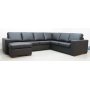 U-Sofa Solna XL aus gebundenem Leder - Links