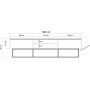 Quantum Silva Medienbank 180 cm - Kiefer/schwarz