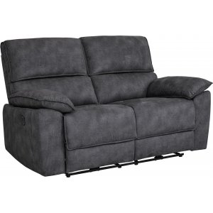 Coventry 2-Sitzer-Liegesofa mit elektrischem Mechanismus - graue Mikrofaser