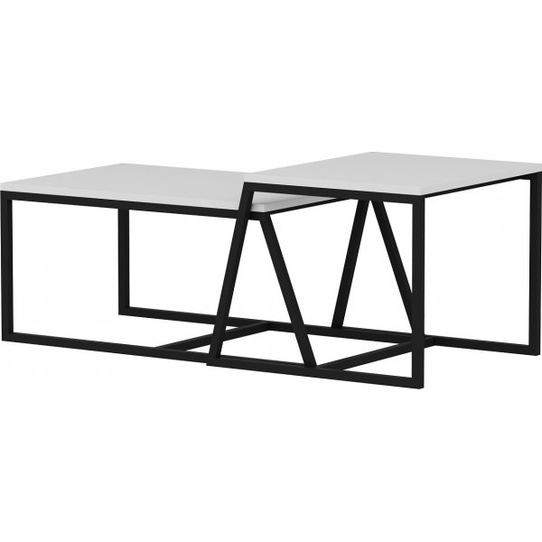 Couchtisch Pat 75/55 x 50/57 cm - Wei