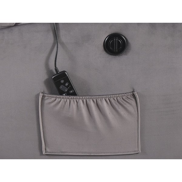 Pegaz Relaxsessel mit Massagefunktion - Grauer Samt Pegaz Relaxsessel mit Massagefunktion - Grauer Samt