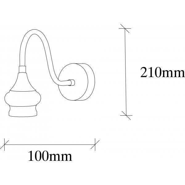 Aladdin Wandleuchte - Schwarz Aladdin Wandleuchte - Schwarz