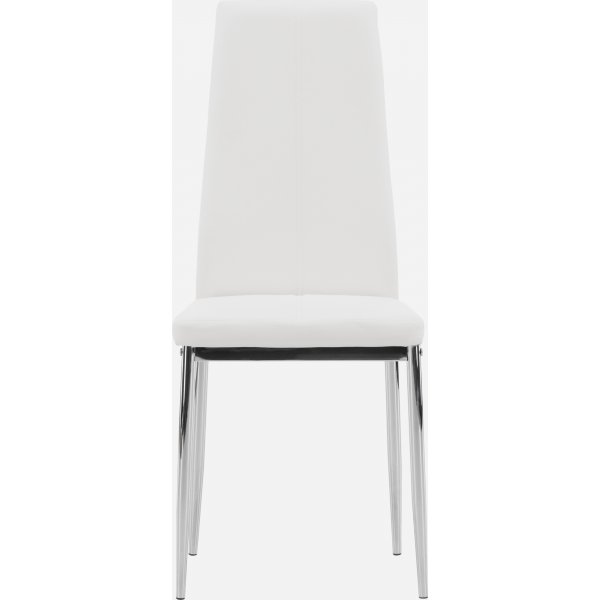 Rauten-Esszimmerstuhl - Silber/Wei