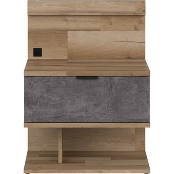 Arica Nachttisch rechts - Eiche/grau Arica Nachttisch rechts - Eiche/grau