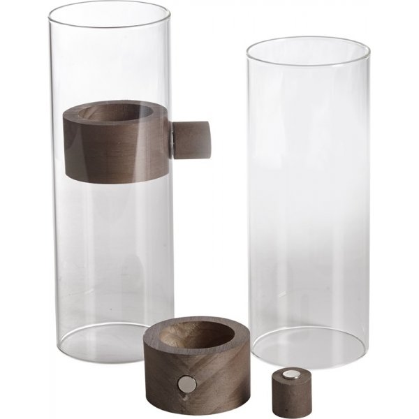 Elvin Kerzenlaterne 2er-Pack, 9 x 7 x 20 / 9 x 7 x 18 cm - Glas/Braun Elvin Kerzenlaterne 2er-Pack, 9 x 7 x 20 / 9 x 7 x 18 cm - Glas/Braun