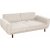 Berjer 3-Sitzer-Schlafsofa - Creme/Walnuss