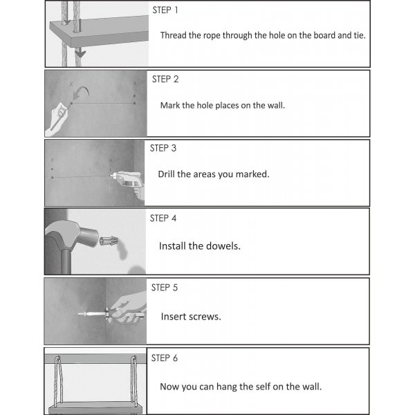 Abstraktes Wandregal 35 - Nussbaum