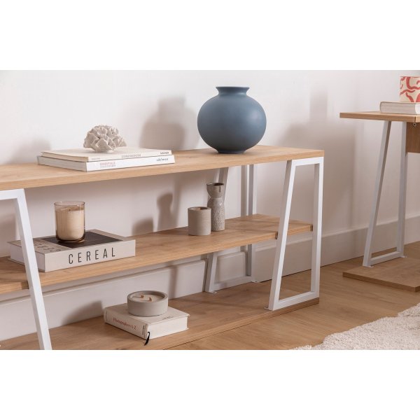 Lissa TV-Stnder 160 cm - Saphireiche/Wei